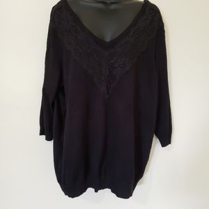 Lane Bryant 18/20 lace v neck sweater
